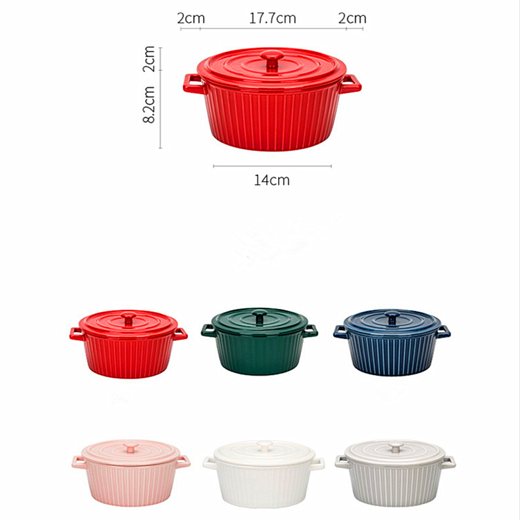 New design cookware microwave safe soup cooking pot mini casserole dish ceramic cooking pot casserole with lid