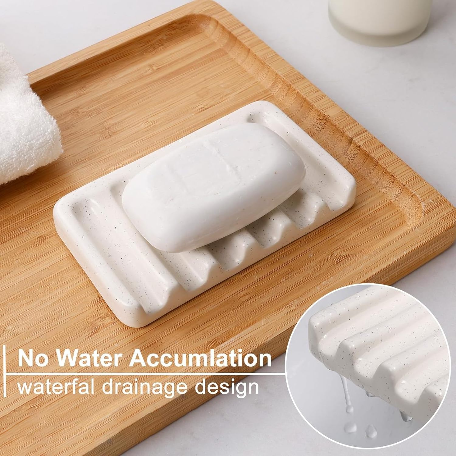 Accessoire Salle De Bain Custom Hotel Product Soap Dispenser Jar Gargle Cup Toothbrush Holder Ceramic Bathrooms Accessories Set