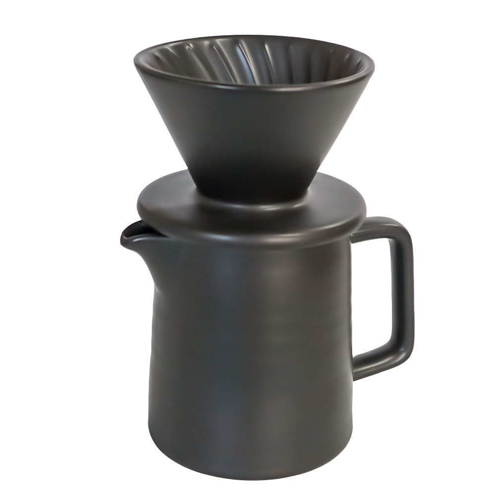 Reusable Accessories Pour Over Coffee Maker Set Ceramic Coffee Pot With Strainer Brew Drip Coffee Filter Dripper Kit