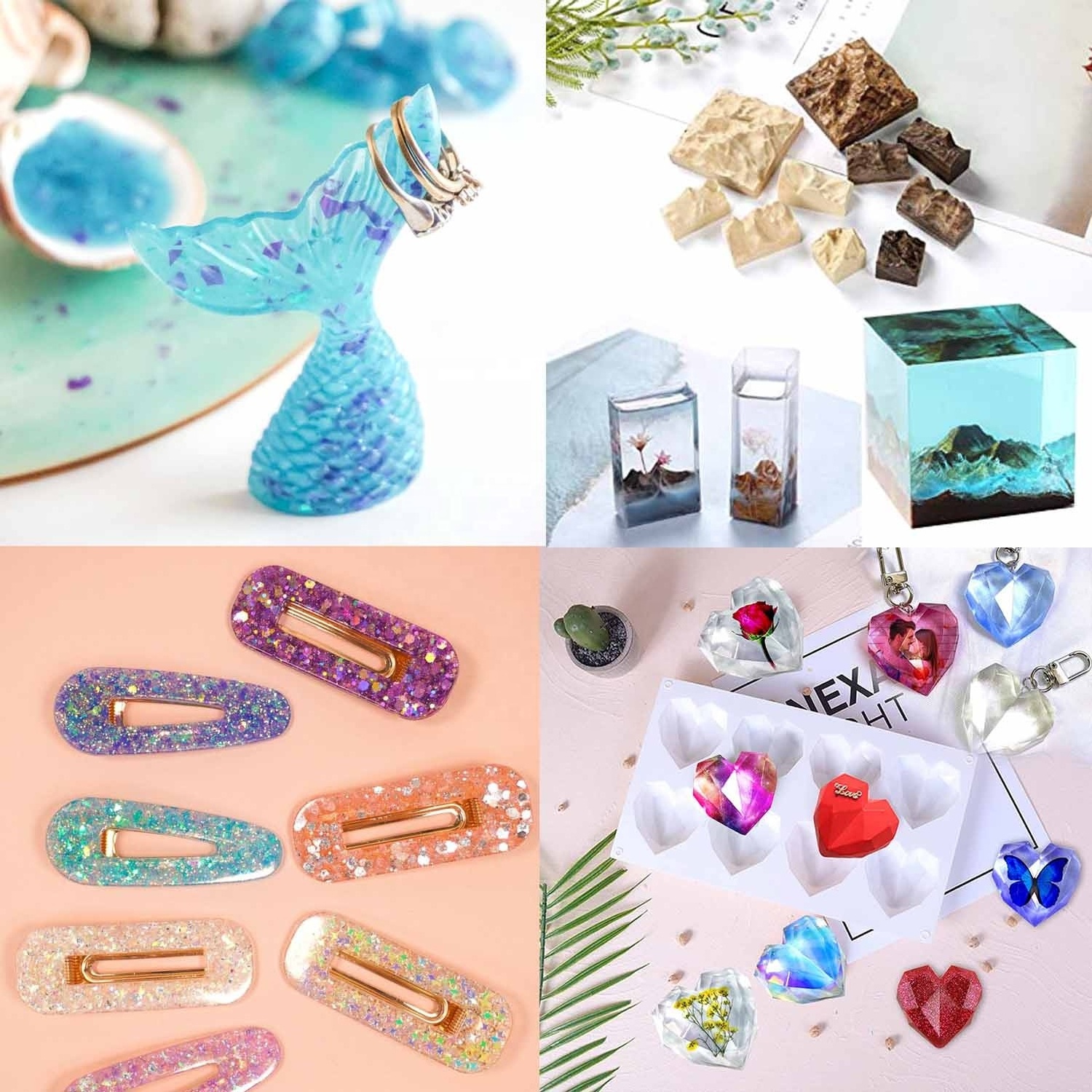 Bubble-free High Transparency Crystal Texture Resin Bracelet Crafts Food Grade Safe Epoxy Resin for DIY Jewelry