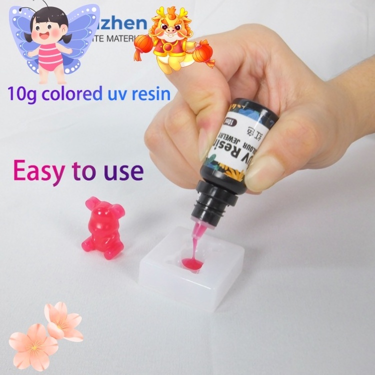 Odorless UV Light Curing Ultraviolet Cure Resin Glue for Small pre colored uv resin