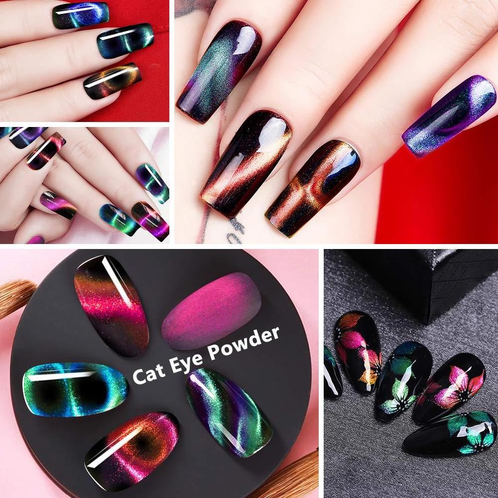 powder metallic mirror effect holographic Aurora chameleon neon pigment  for nails