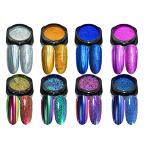 powder metallic mirror effect holographic Aurora chameleon neon pigment  for nails