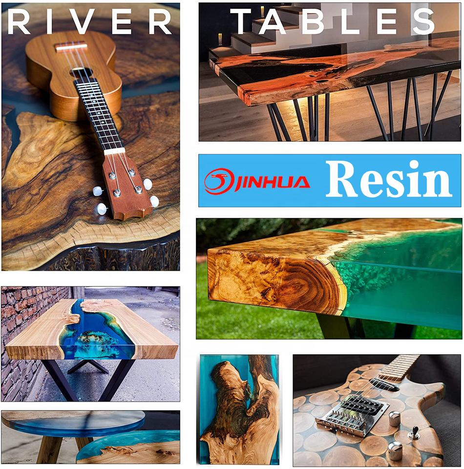 Glass Texture Wooden Resin River Table Glossy Clear Liquid Self-leveling Epoxy Resin for DIY Resin River Table