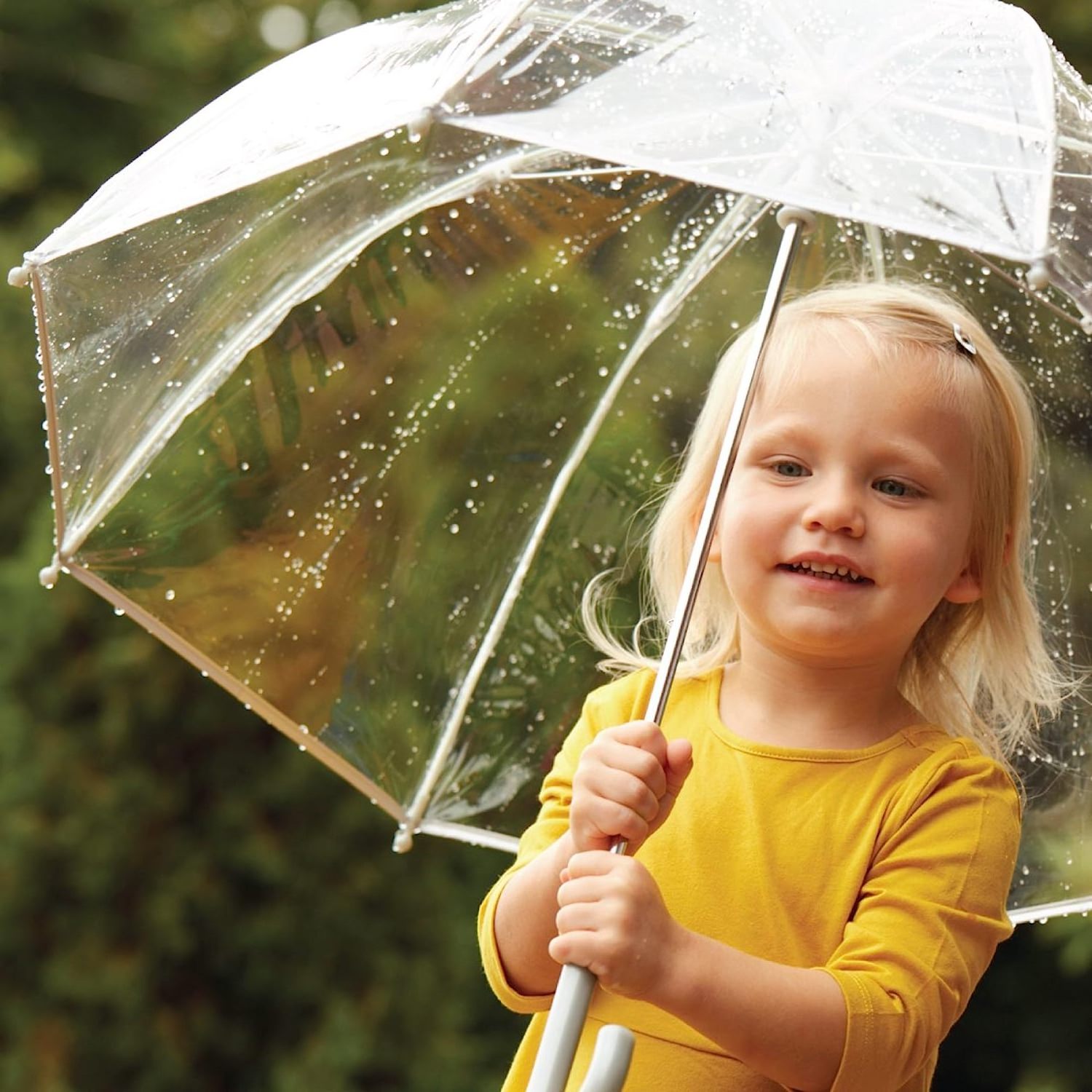 Wholesale Custom Logo Clear Transparent Kids Umbrella Outdoor Easy To Use Umbrella For The Rain