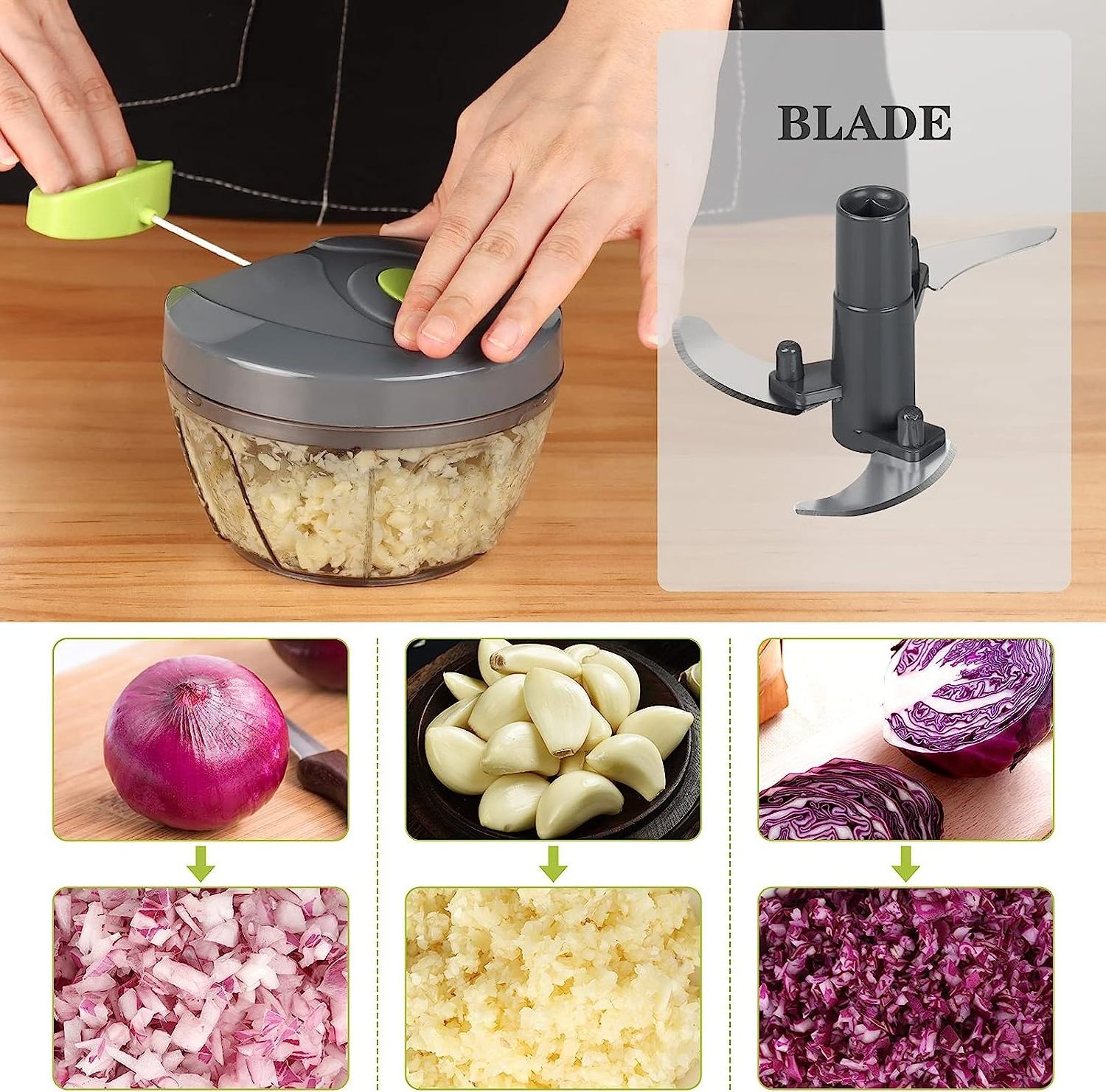 Hot Sell Hand Garlic Presser Grinder Mincer Food Cutter Kitchen Garlic Fruit Vegetable Chopper