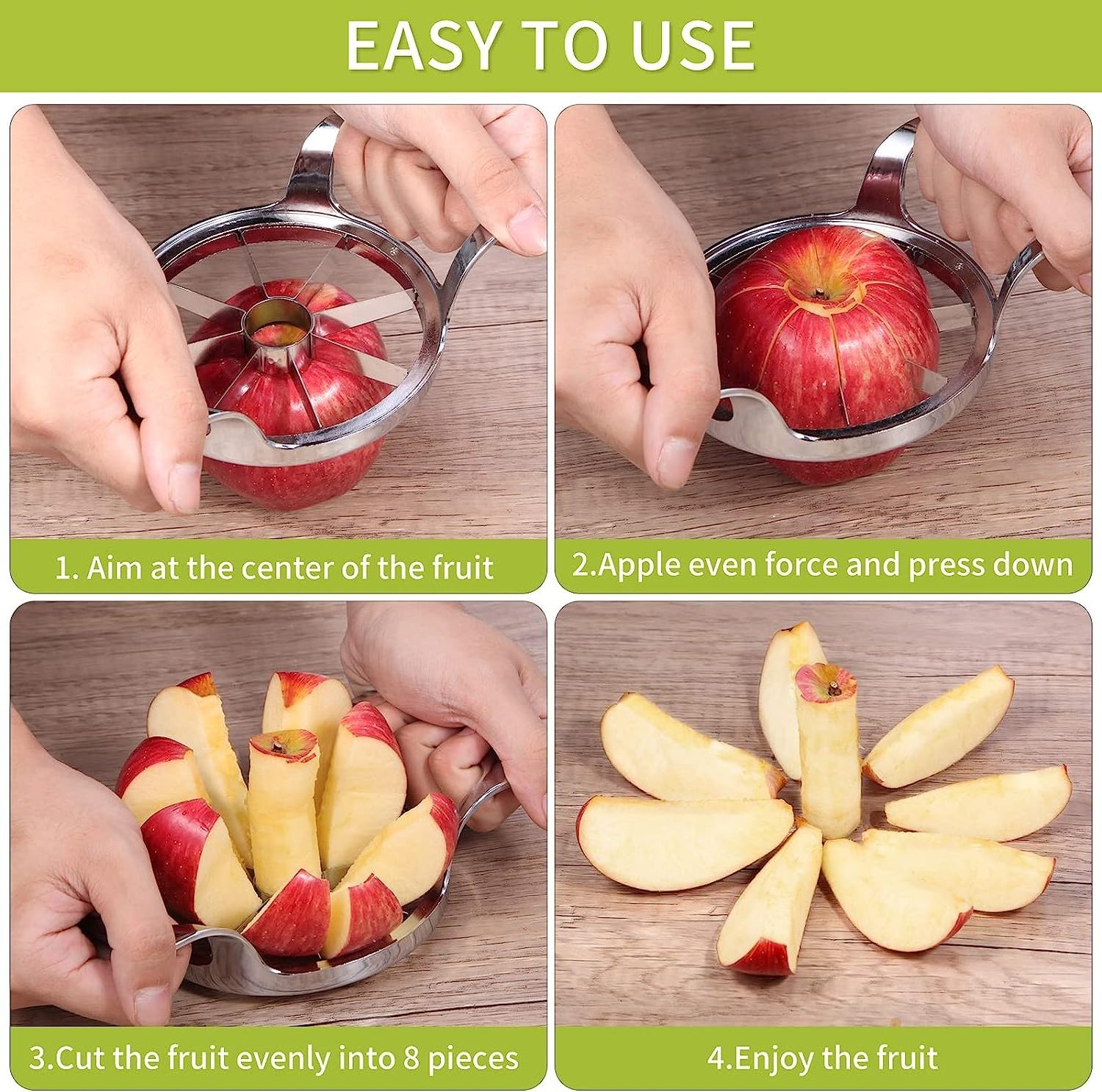 Kitchen Easy To Use Apple Slicer Cheap Stainless Steel Fruit Apple Cutter Peeler Corer Slicer