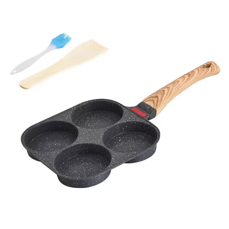 Kala 4 Holes Kitchen Supplier Small Cookware Egg Frying Pan Non Stick Aluminum Cooking Pots And Pans Wholesale Cookware Set