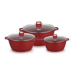 Kala Kitchen Supplies Aluminium Pots Sets Cooking Cookware Non Stick Ceramic Cookware Set Wholesale Induction Cookware Set