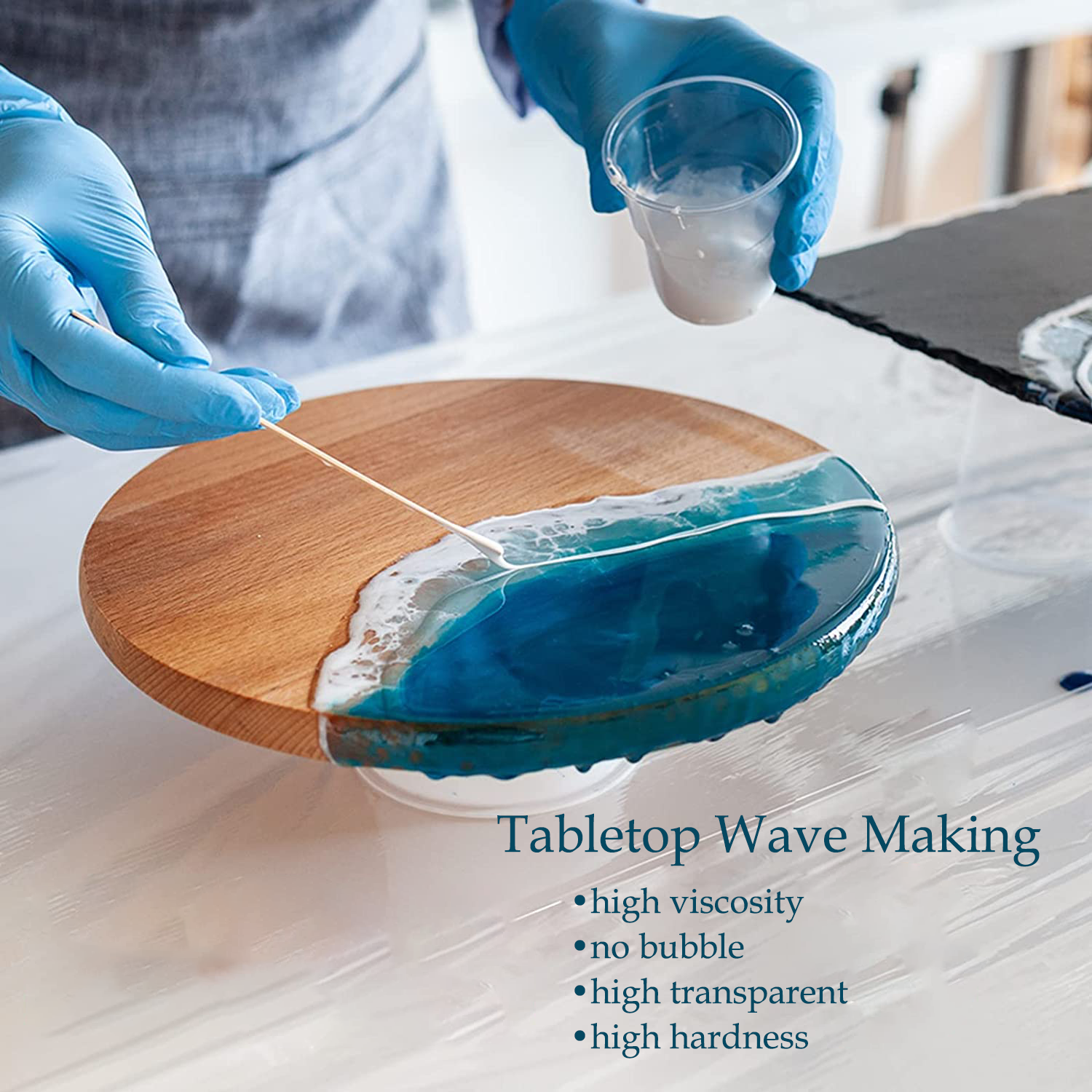 Custom Made Crystal Clear Top Food Safe Epoxy Resin Countertops Epoxy Casting Resin Trade Countertop Resin