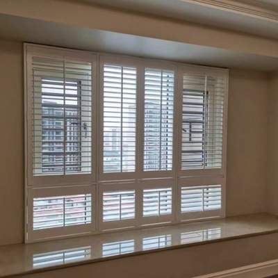 Custom Made High Quality Australian standard plantation shutters arched windows PVC Plantation Shutter