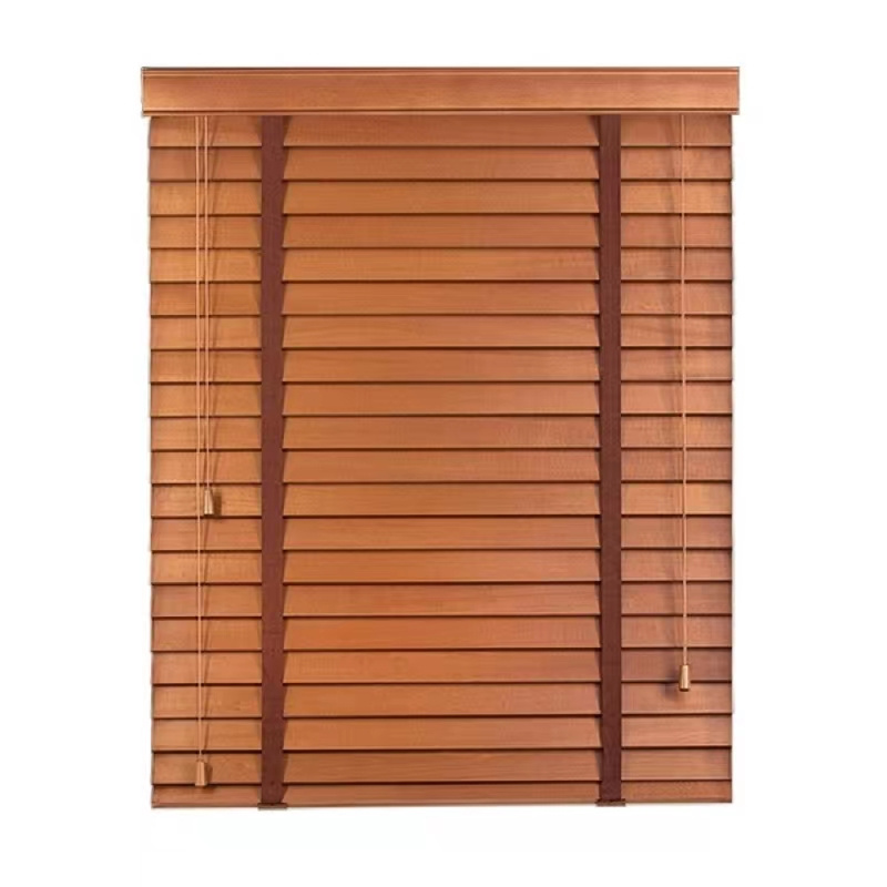 25mm 35mm 50mm Wooden blind curtain cordless timber venetian blinds faux wood Blinds