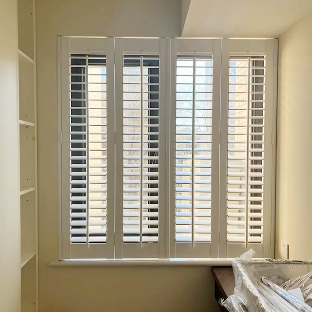 Custom Made High Quality Australian standard plantation shutters arched windows PVC Plantation Shutter