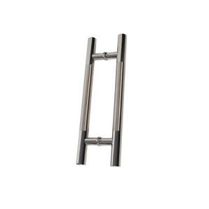 New Design Lock Square 304 Double Side H Black Shower  Bar Straight To Back Pull Glass Door Handle