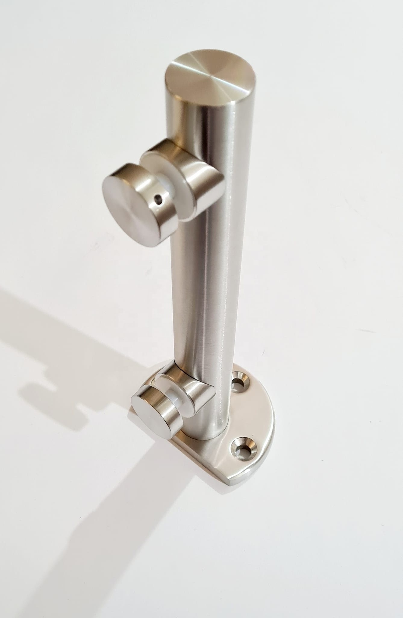 Stainless Steel Round Handrail Connector Adjustable Handrail Fitting Deck Corner Stair Railing Brushed Elbow Connector