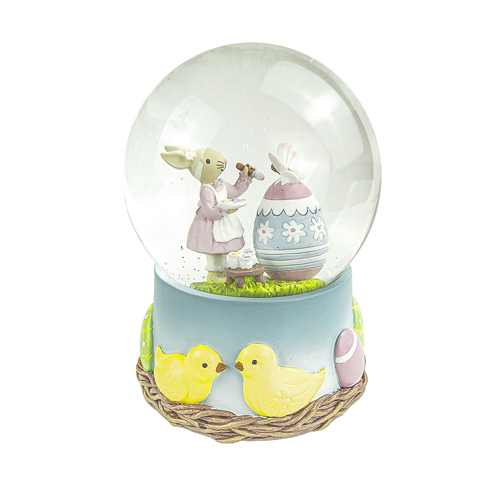 Factory wholesale water huizhou factory musical ball hand painted snowdome glass snow globe with cheap price