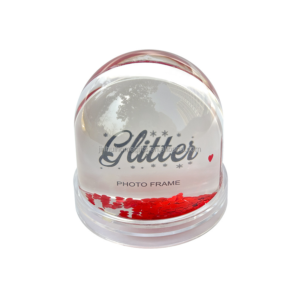 OEM Photo Insert Plastic Snow Globe Kids Diy Photo Snow Dome Customized Picture Insert Photo Snow Globe