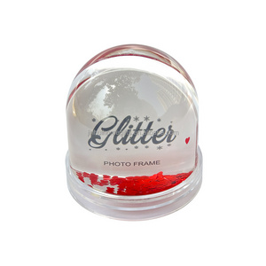 OEM Photo Insert Plastic Snow Globe Kids Diy Photo Snow Dome Customized Picture Insert Photo Snow Globe