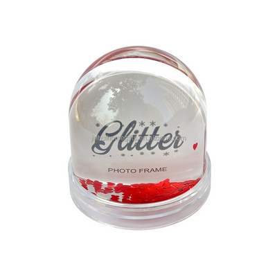 OEM Photo Insert Plastic Snow Globe Kids Diy Photo Snow Dome Customized Picture Insert Photo Snow Globe