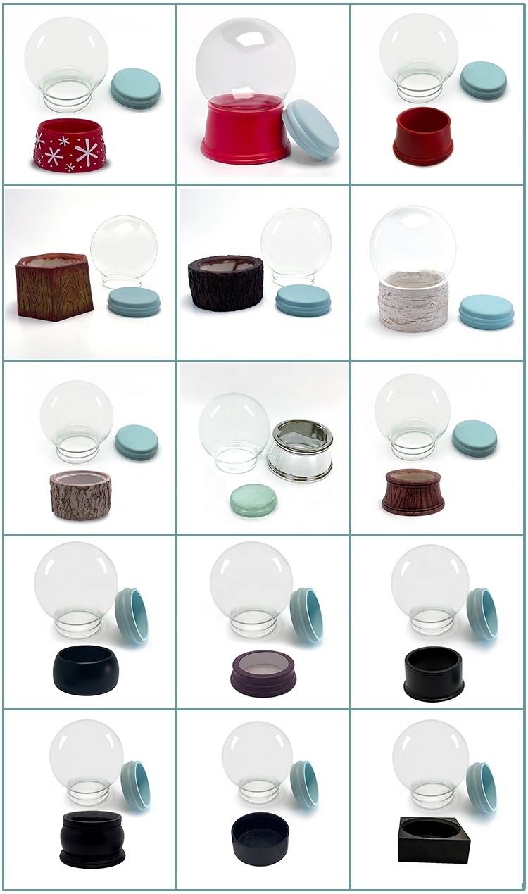 factory supplie directly 100mm empty plastic snow globes  kit