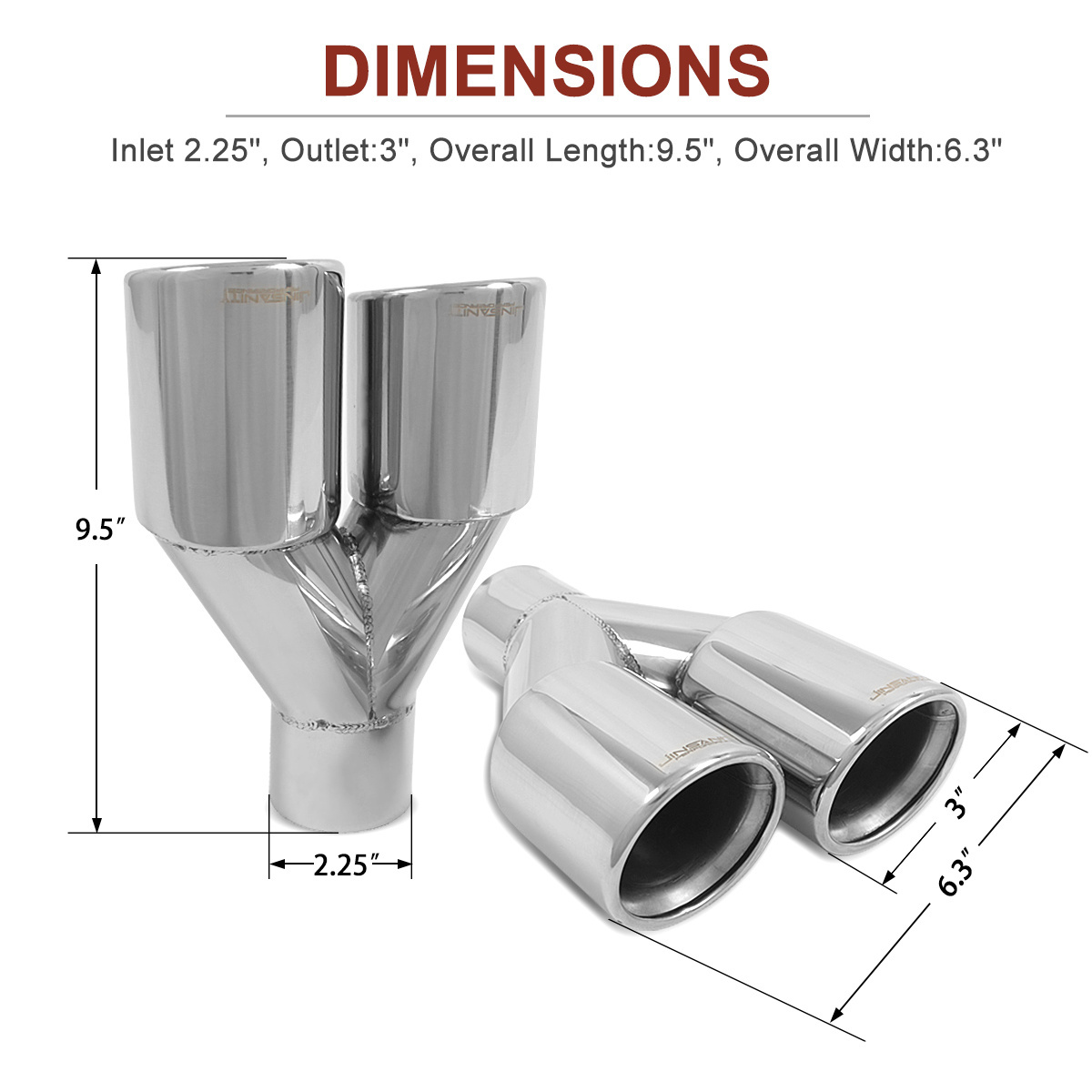 Exhaust Tip steel car muffler stainless