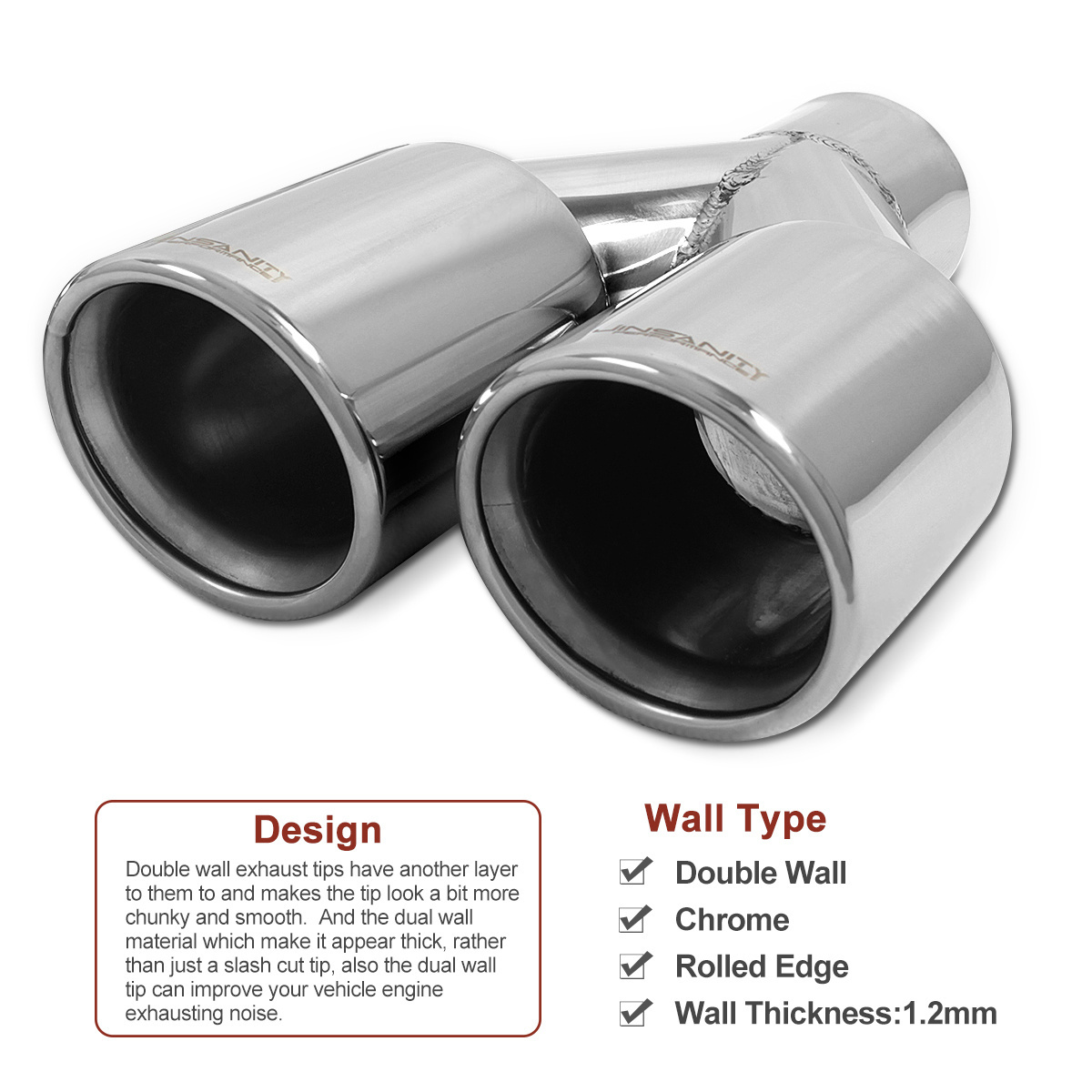 Exhaust Tip steel car muffler stainless