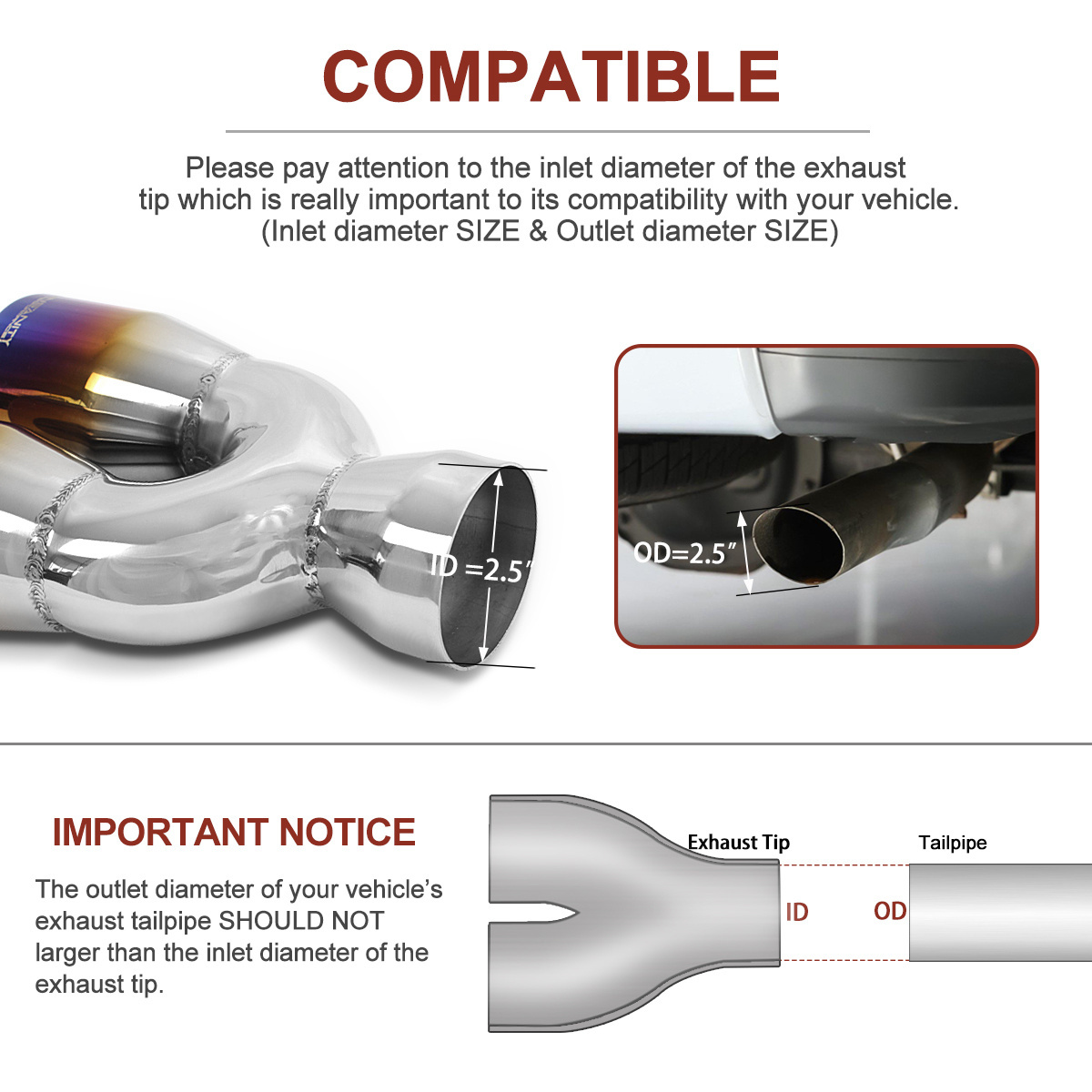 exhaust muffler tip flexible exhaust pipe for generator oval exhaust pipe muffler