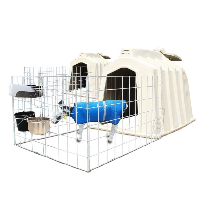 Factory Price Durable Plastic Calf Hutch for Cows Hot Dip Galvanized Fence Solid Livestock House Cow House