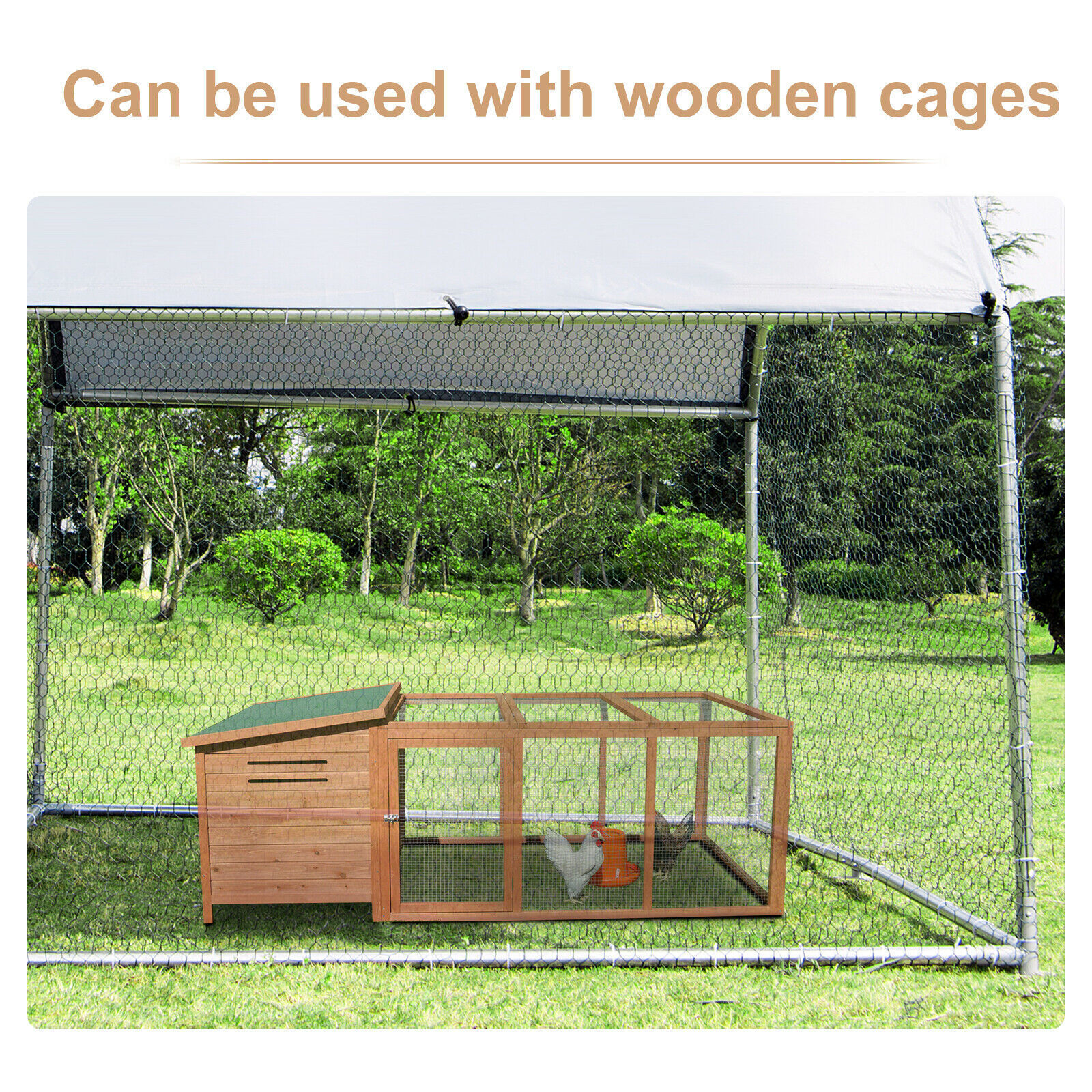 Great Farm Hot Sale Animal Cage Chicken Coop Sheet Chicken Poultry Fly Pen Provided Customizable Wooden Chicken House 50sets