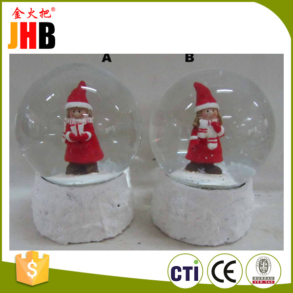 Jinhuoba OEM Christmas Resin Craft Snow Globes Snowball Snow Globes