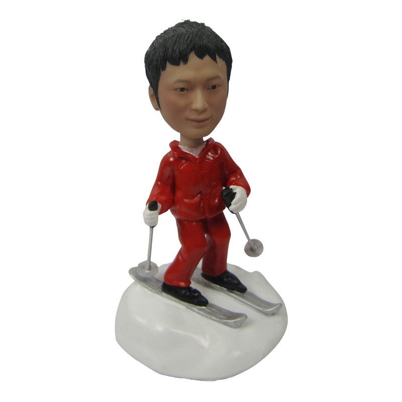 DIY modern resin crafts Golf club bobblehead doll sculpture home decor male statue