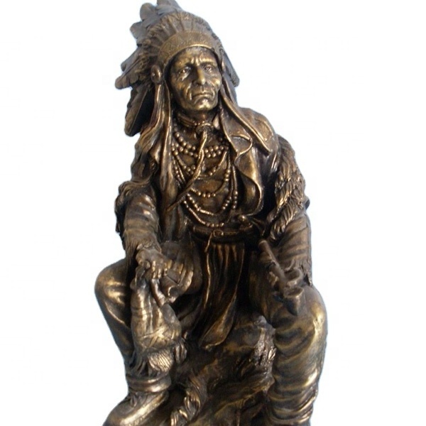 Resin Custom Made Indians Statues Chief Home Decor Human Figurines and Sculptures from India Male for Ornaments