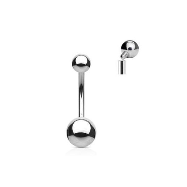 16g 14g  Internally Threaded Top Ball G23 ti Belly Ring Naval piercing ombligo