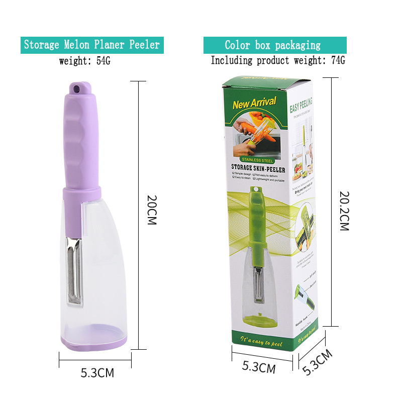 Stainless Steel Peeler with Container Cucumber Carrot Fruit VegetableKitchen Gadget Storage Potato Peeler