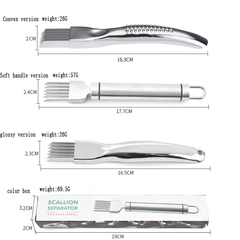 Premium High Quality Stainless Steel Green Onion Slice Cutlery Vegetable Cutter Shred Sharp Scallion Cutter Knife