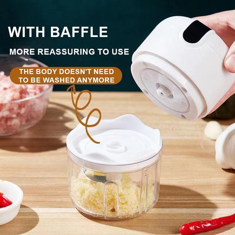 USB Charging Cutter Kitchen Accessories Electric Mini Garlic Chopper, Portable Food Processor, Vegetable Chopper Onion Mincer