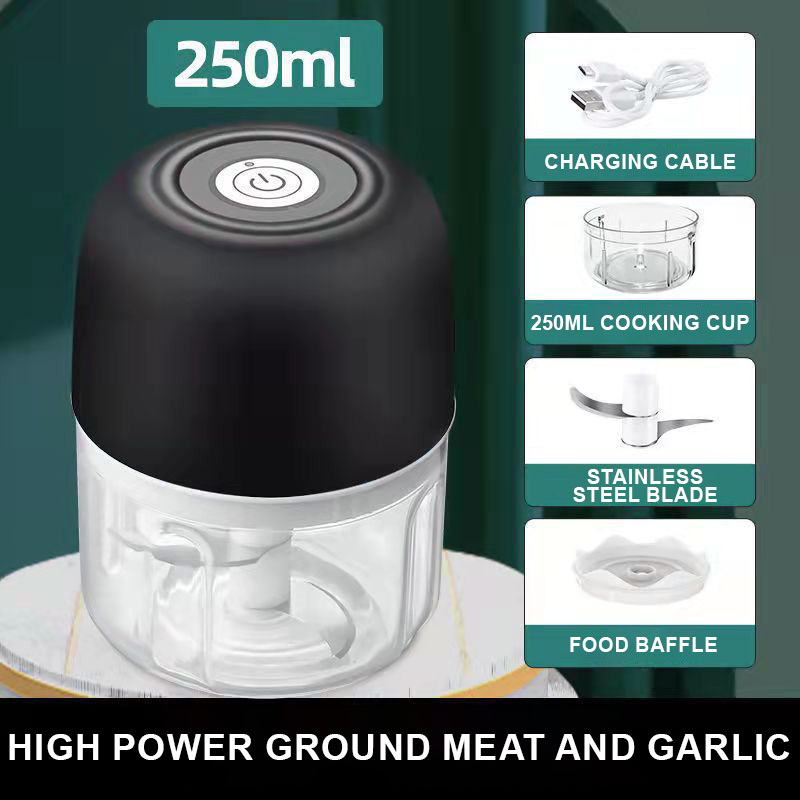 USB Charging Cutter Kitchen Accessories Electric Mini Garlic Chopper, Portable Food Processor, Vegetable Chopper Onion Mincer