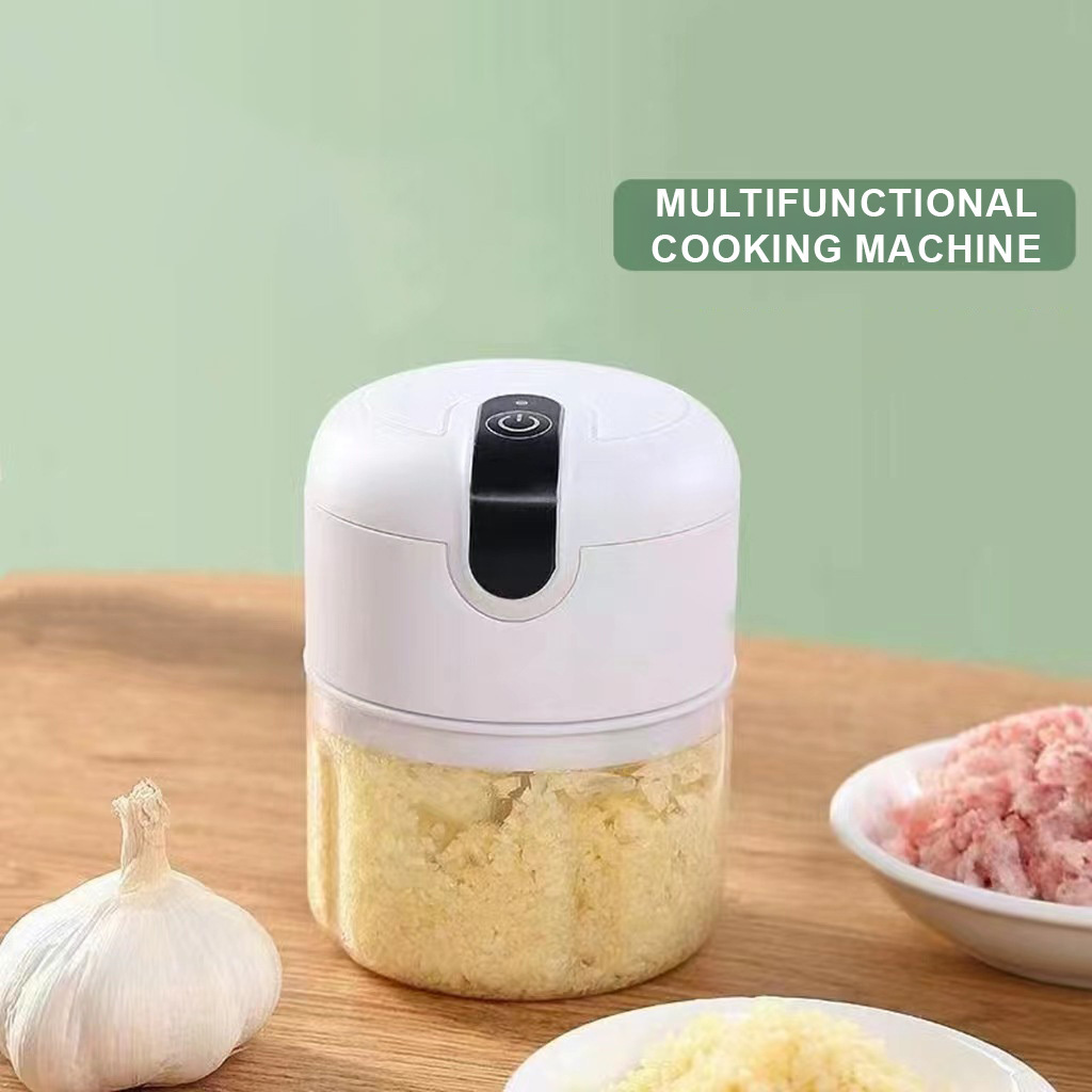 Electric Mini Garlic Chopper, Portable Food Processor, Vegetable Chopper Onion Mincer USB Charging Cutter Kitchen Accessories