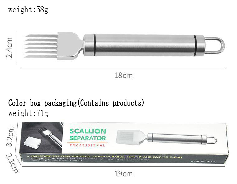 Premium High Quality Stainless Steel Green Onion Slice Cutlery Vegetable Cutter Shred Sharp Scallion Cutter Knife