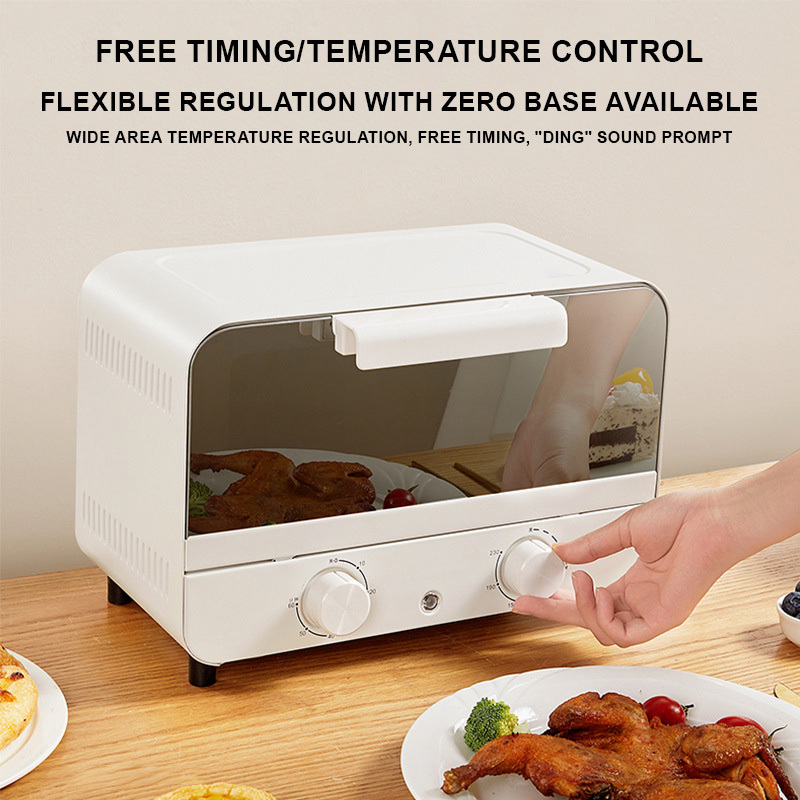 White mini electric oven 10L multi-function baking smart small oven small appliance gift