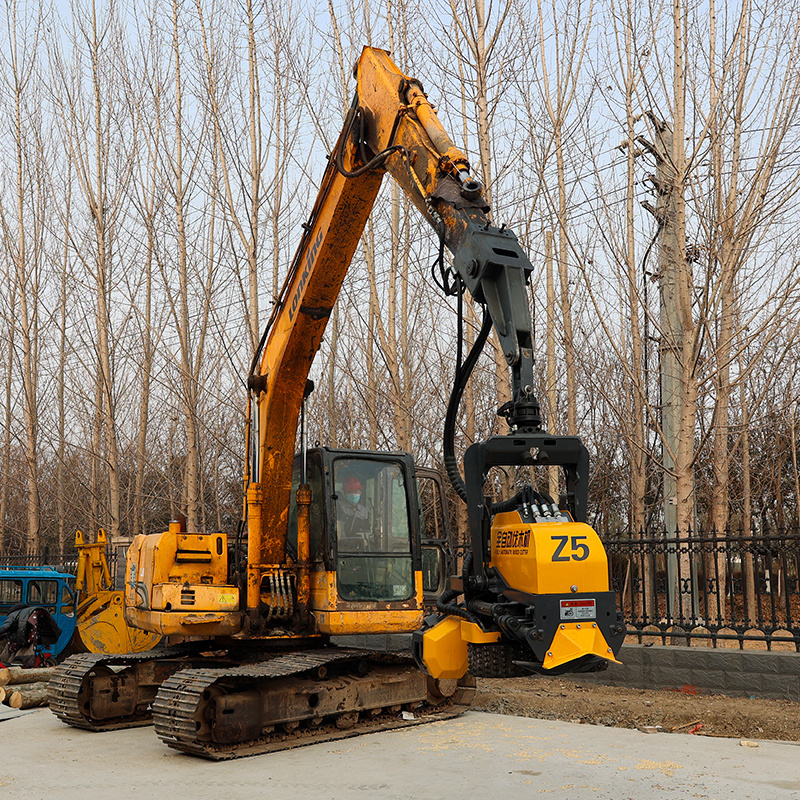 400 mm harvester head grapple Tree harvester head for excavators Hydraulic wood cutters Customized