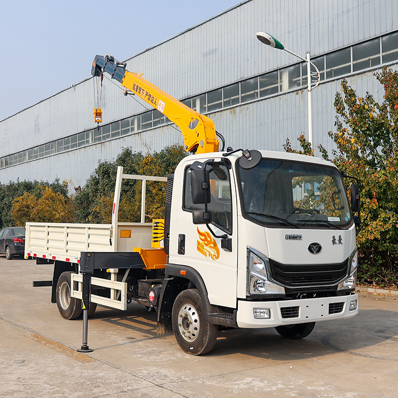 4Ton 3.2Ton mini small truck mounted telescopic boom Hydraulic model mini truck mounted crane