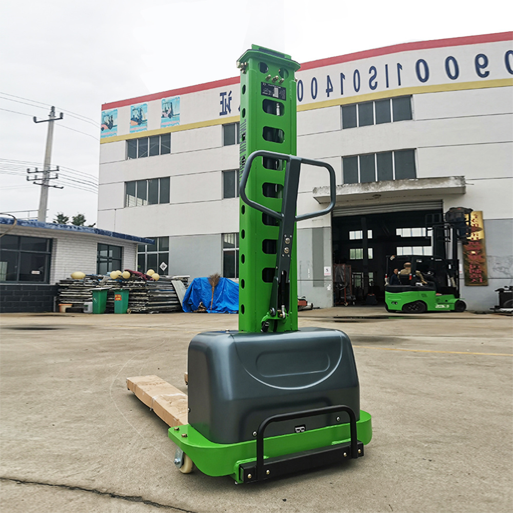 Semi stacker Pallet truck 0.5 ton self lift semi electric stacker 500kg self loading stacker in stock