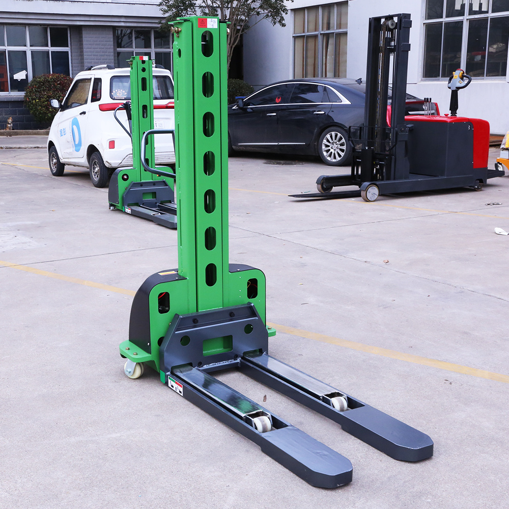 Semi stacker Pallet truck 0.5 ton self lift semi electric stacker 500kg self loading stacker in stock