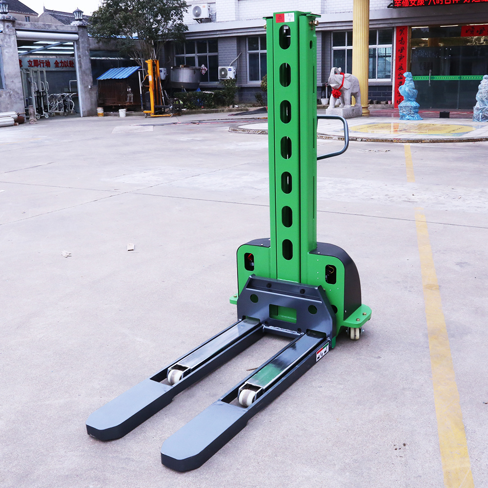 Semi stacker Pallet truck 0.5 ton self lift semi electric stacker 500kg self loading stacker in stock