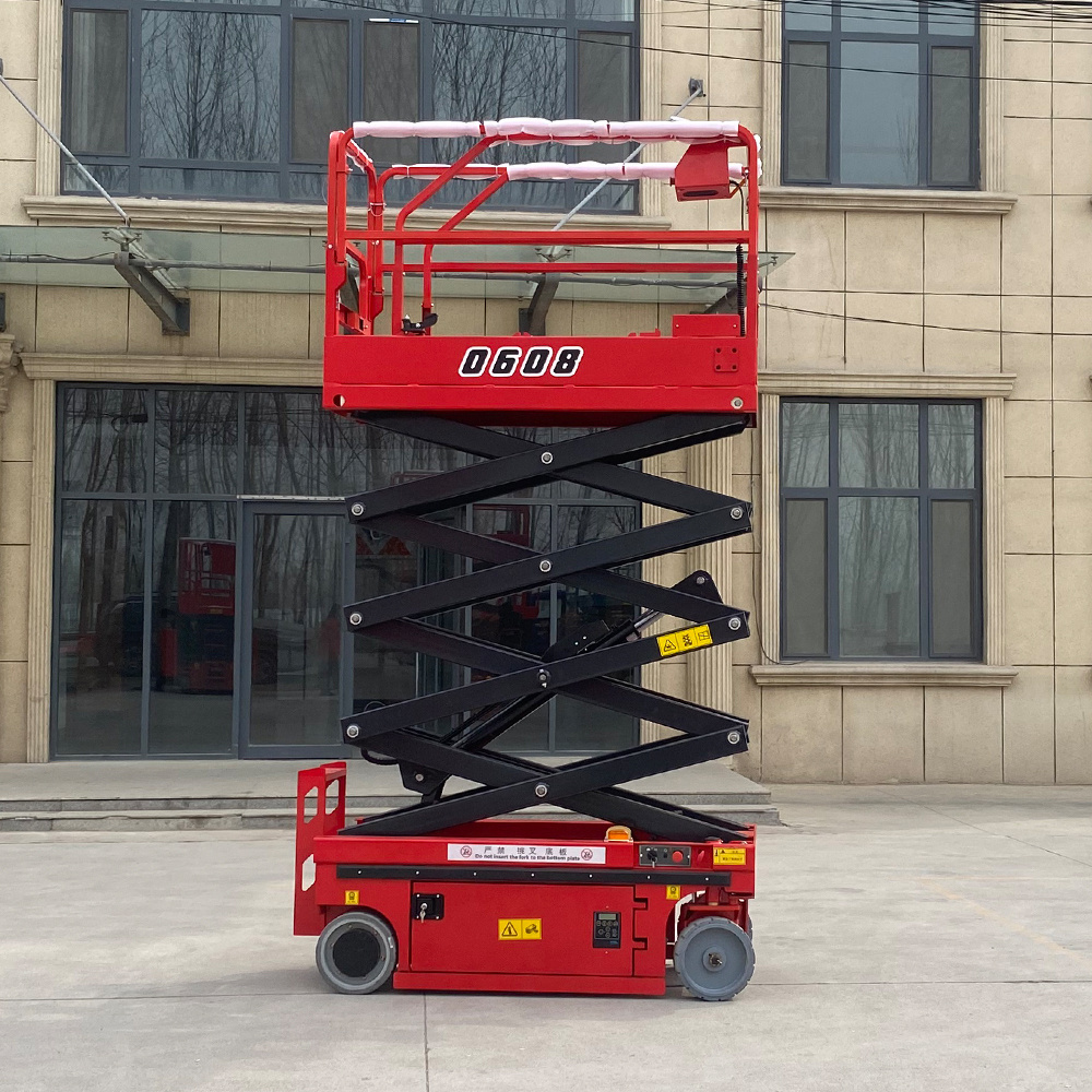 Mini Manlift Self Propelled Scissor Lift On Tracks Rough Terrain Scissor Lift Platform With Ce Iso Certification