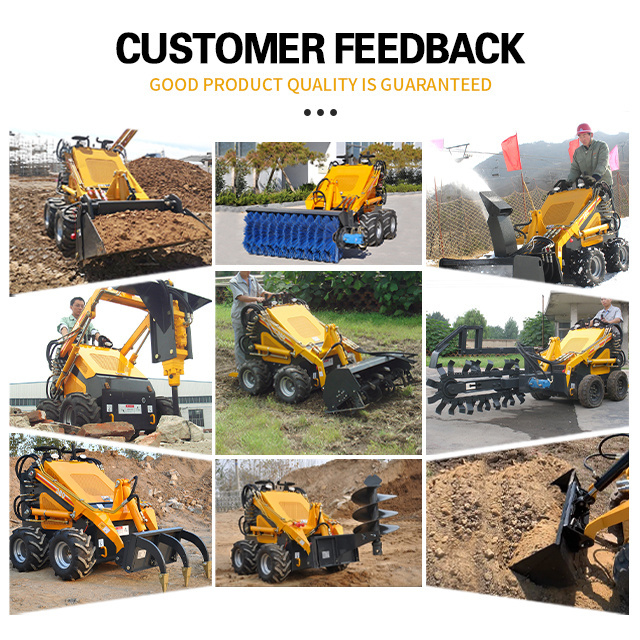 Hot Products skid steer loader multifunctional quick change mini steer loader front wheel loader