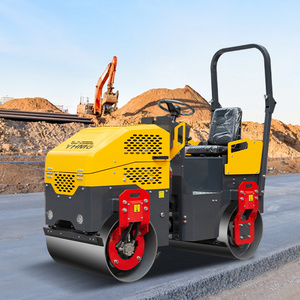 2.0 Ton road rollers  DOUBLE drum road roller vibratory road roller compactor diesel engine