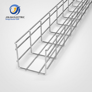 Wire Mesh Basket Metal Hot Dip Galvanized Stainless Steel Cable Trays With Cover Cable Channel Support Systems