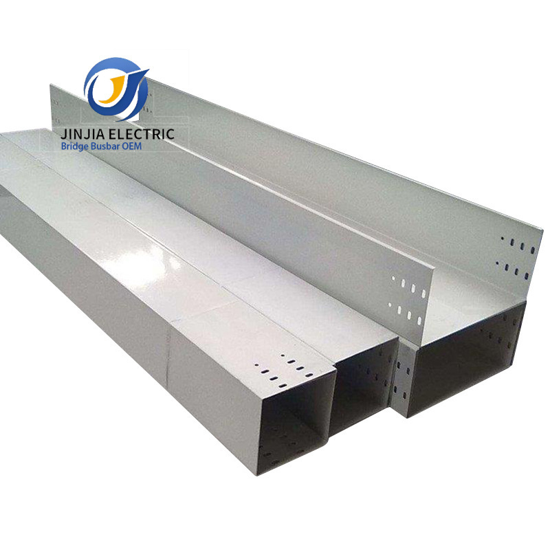 JINJIA ELECTRIC 400*100*1.5*1.2 Full Size Manufacturer Galvanized Electrical Hot-Dip Steel Trough Ladder Cable Tray